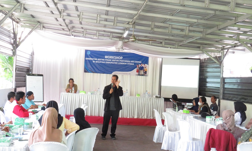 Workshop Sinergisitas mendorong kemandirian pengelolaan posyandu keluarga di wilayah Lombok Utara